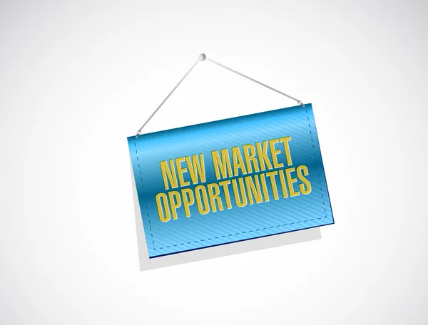 New market opportunities banner sign concept — Stock Photo, Image