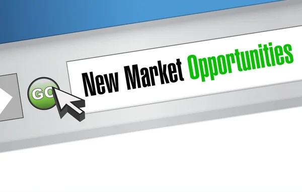 New market opportunities online sign concept — Stock Photo, Image