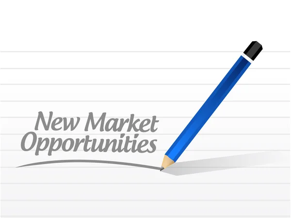 New market opportunities message sign concept — Stock Photo, Image