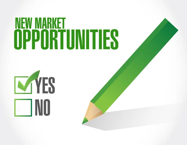 New market opportunities approval sign — Stock Photo, Image