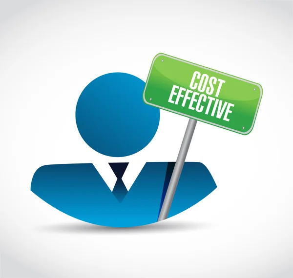 Cost effective avatar sign concept — Stock Photo, Image