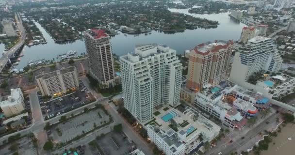 Binaların mimari. Emlak piyasası. Fort lauderdale. — Stok video