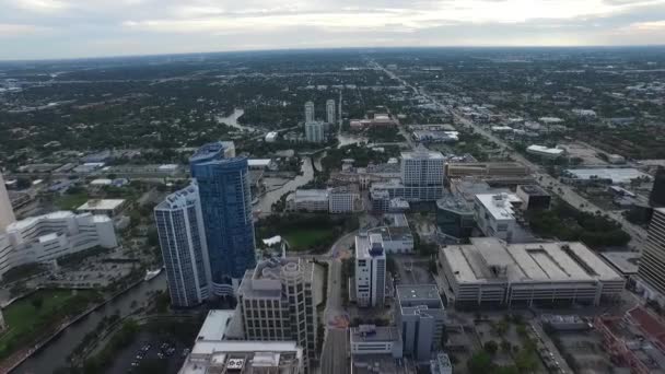 Fort lauderdale, florida. cestovní umístění. Letecký pohled — Stock video