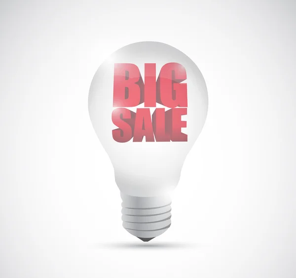 Big sale light bulb idea business sign — Stock Photo, Image