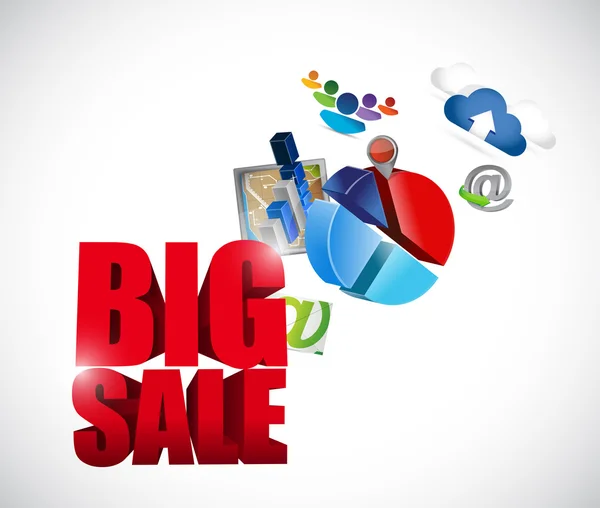 Big sale business technology sign — Stock Photo, Image