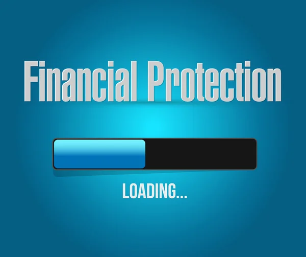 Conceito de sinal de barra de carregamento de proteção financeira — Fotografia de Stock