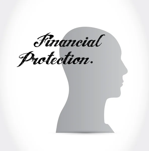 Οικονομική προστασία μυαλό σημάδι έννοια — Φωτογραφία Αρχείου