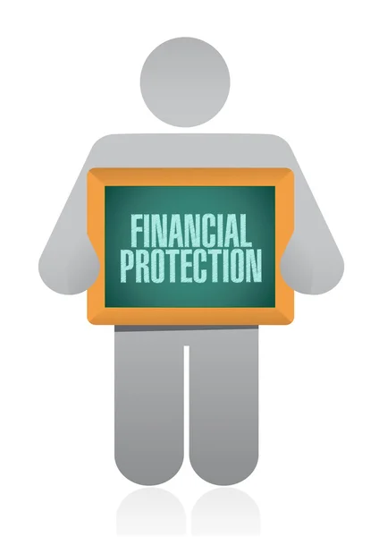 Proteção Financeira pessoas assinam conceito — Fotografia de Stock