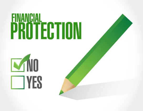 Nenhum conceito de sinal de proteção financeira — Fotografia de Stock