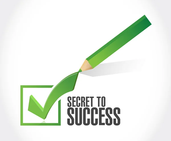 Secret to success approval check mark sign concept — Stock Photo, Image