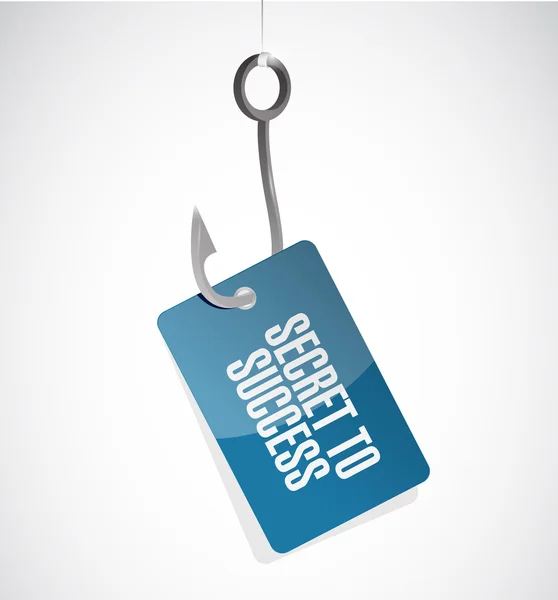 Secret to success hook tag sign concept — Stock Photo, Image
