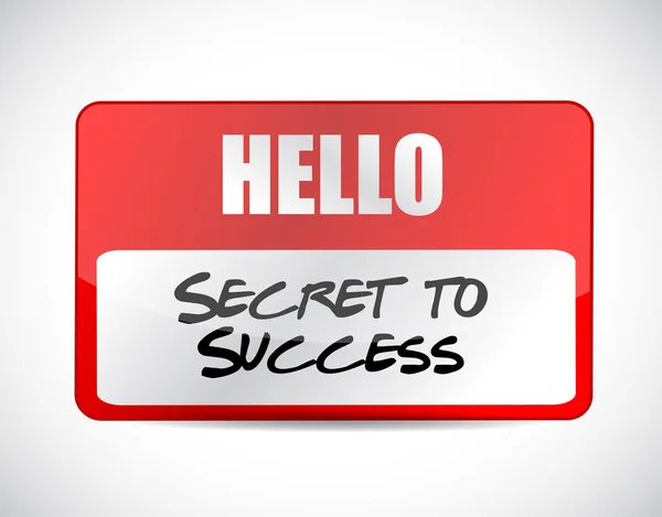 Secret to success name tag sign concept — стоковое фото