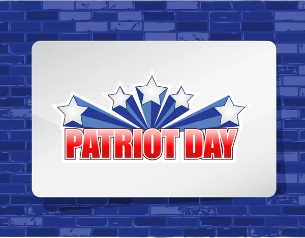 Patriot day brick wall background sign — Stock Photo, Image