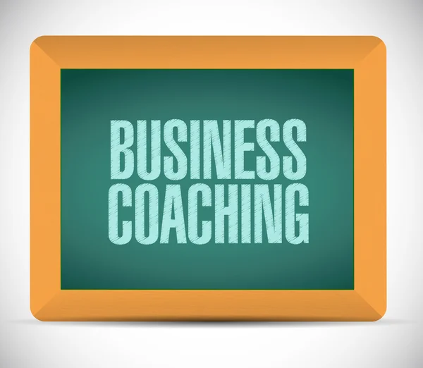 Conceito de sinal placa coaching empresarial — Fotografia de Stock
