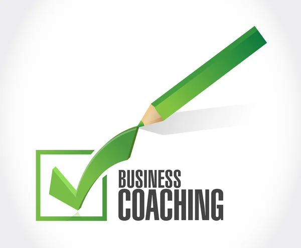 Entreprise coaching approbation cocher signe concept — Photo