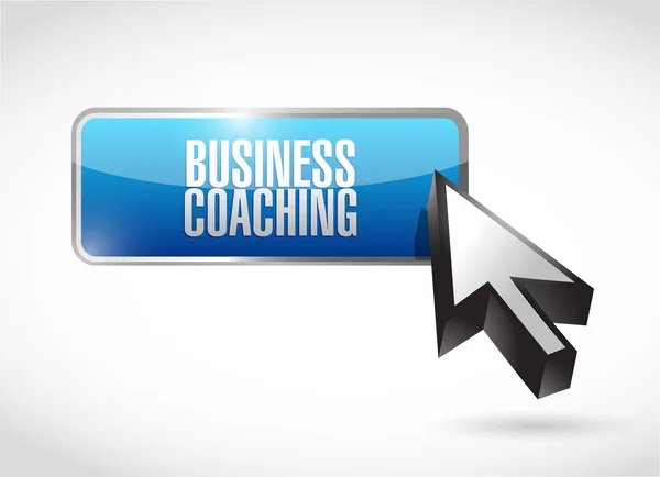 Business Coaching Knopfzeichen-Konzept — Stockfoto