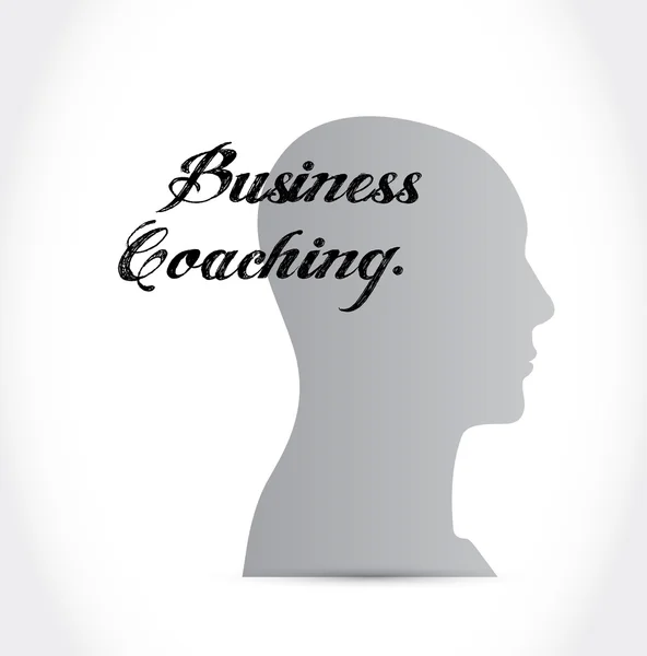 Business Coaching Head Sign Konzept — Stockfoto