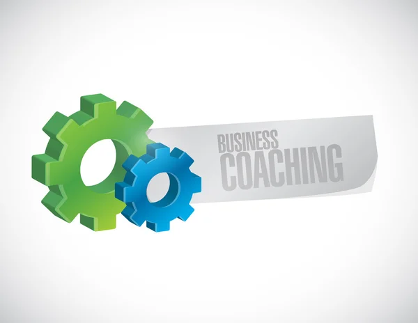 Business coaching gear concept de enseigne industrielle — Photo