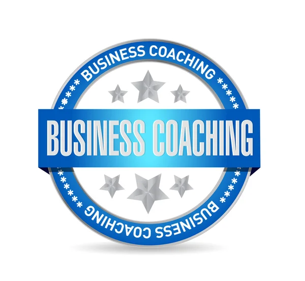 Negocio coaching sello signo concepto — Foto de Stock