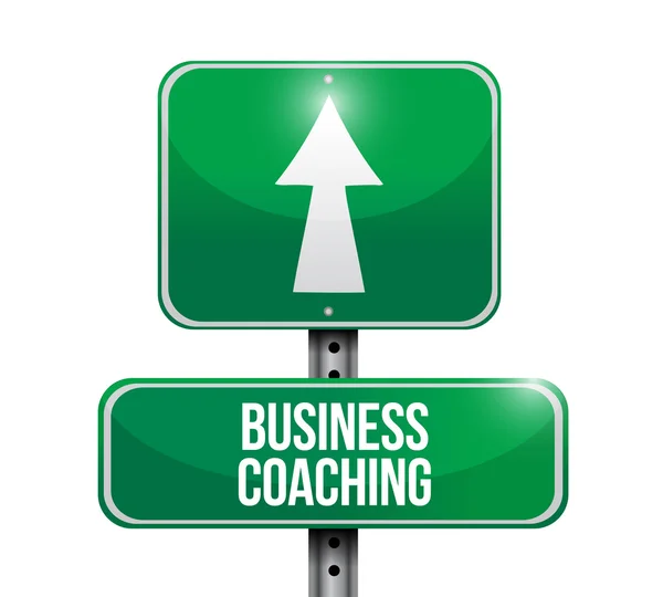 Business coaching road sign concept — Stock Photo, Image