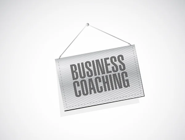 Business coaching hanging banner sign concept — Stock Photo, Image
