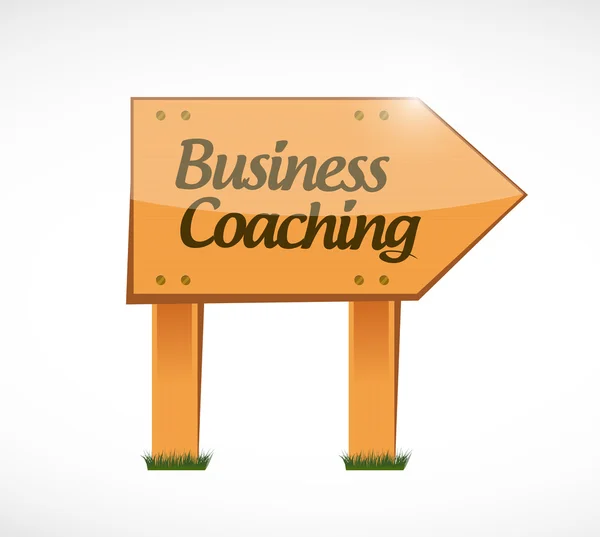 Entreprise coaching bois signe concept — Photo