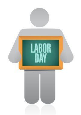 İşçi Bayramı işaret illüstrasyon tasarımı