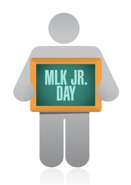 MLK Jr gün işareti illüstrasyon tasarımı