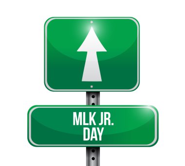 MLK Jr gün yol işareti illüstrasyon tasarımı