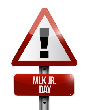 MLK Jr gün dikkat işareti illüstrasyon tasarımı