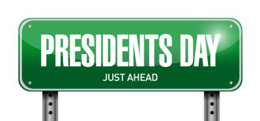 Başkanlar Günü sokak işaret illüstrasyon tasarımı