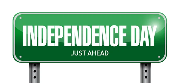 Independence day street sign illustration design — Stock Photo, Image