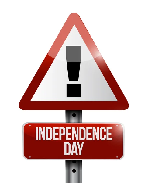 Independence day attention sign illustration — Stock Photo, Image