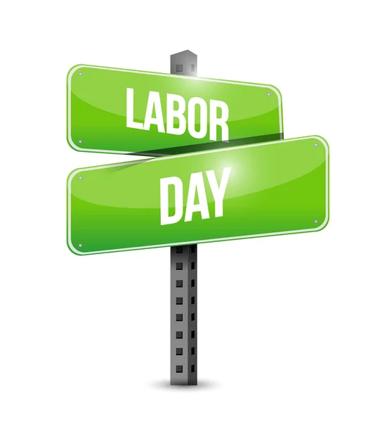 Labor Day Straßenschild Illustration Design — Stockfoto