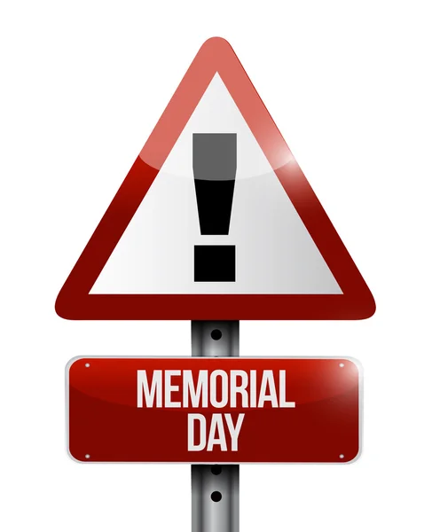 Memorial day attention sign illustration — Stock Photo, Image