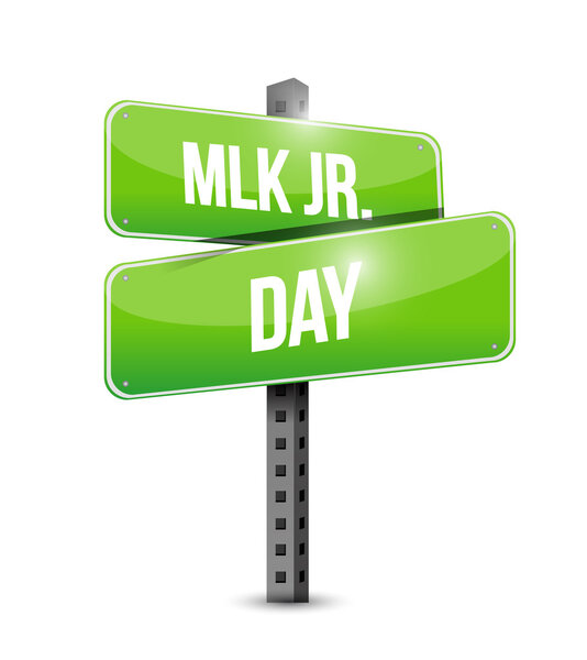MLK jr. day arrow sign illustration design