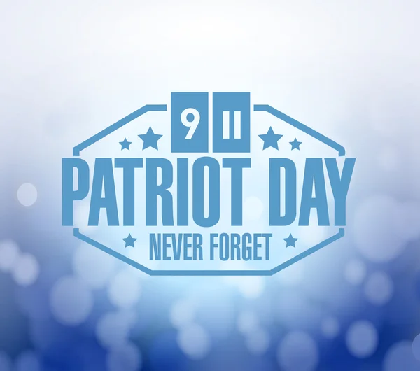 Patriot day tecken bokeh bakgrund illustration — Stockfoto