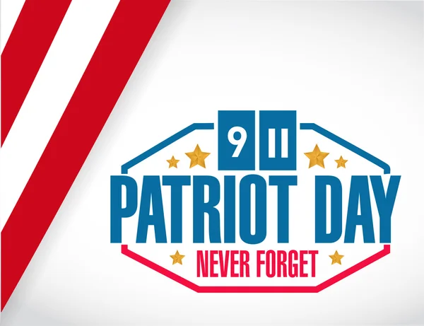 Patriot day oss stämpel illustration design — Stockfoto