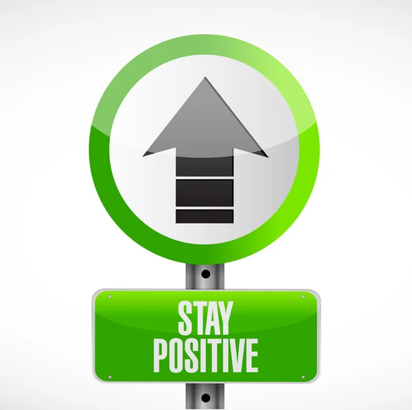 Blijf positief omhoog pijl teken afbeelding ontwerp — Stockfoto