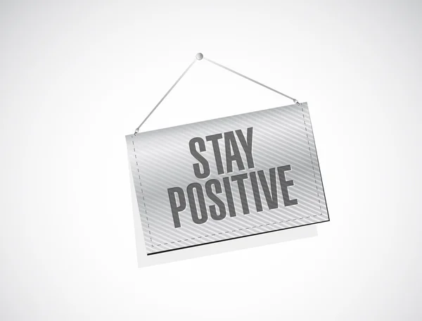 Signo de bandera colgante positiva — Foto de Stock