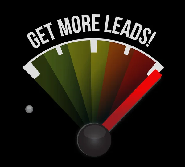 Get More Leads meter sign illustration — Stock Photo, Image