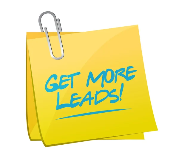 Get More Leads post mémo signe illustration — Photo