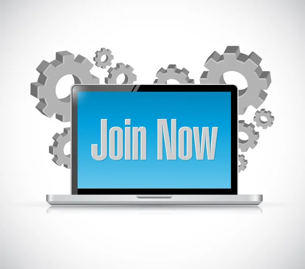 Join Now technology computer sign concept — Stock Photo, Image