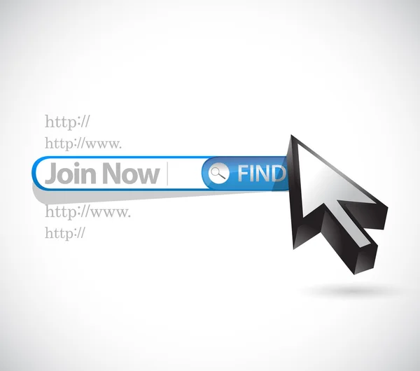 Join Now search bar sign concept — Stock Photo, Image