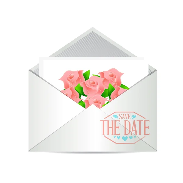 Save the date invite illustration — Stock Photo, Image