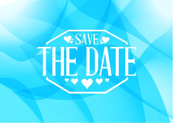 Save the date light blue card illustration — Stock Photo, Image