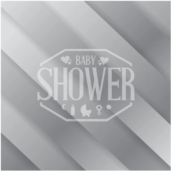 Baby prysznicem znak na tle metalowe — Zdjęcie stockowe