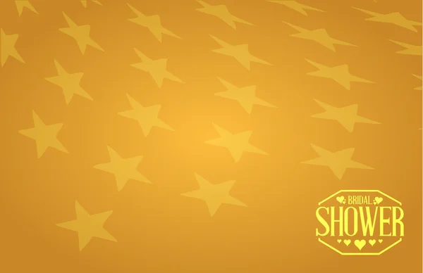 Chuveiro nupcial ouro fundo estrela sinal — Fotografia de Stock