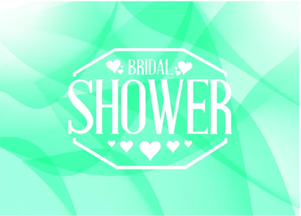 Bridal shower znak ilustracja wzór zielony — Zdjęcie stockowe