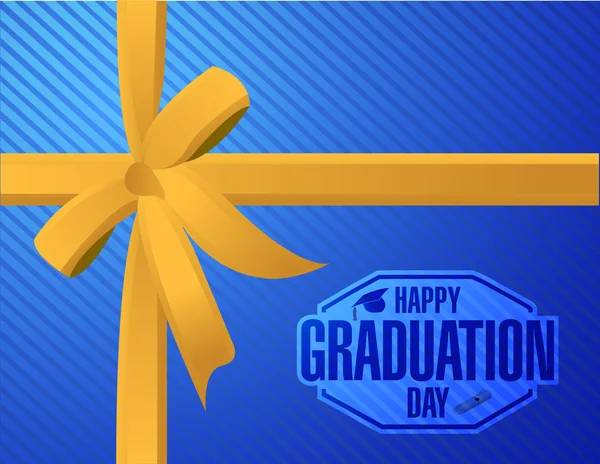 Happy graduation day ribbon background — Stock Photo, Image